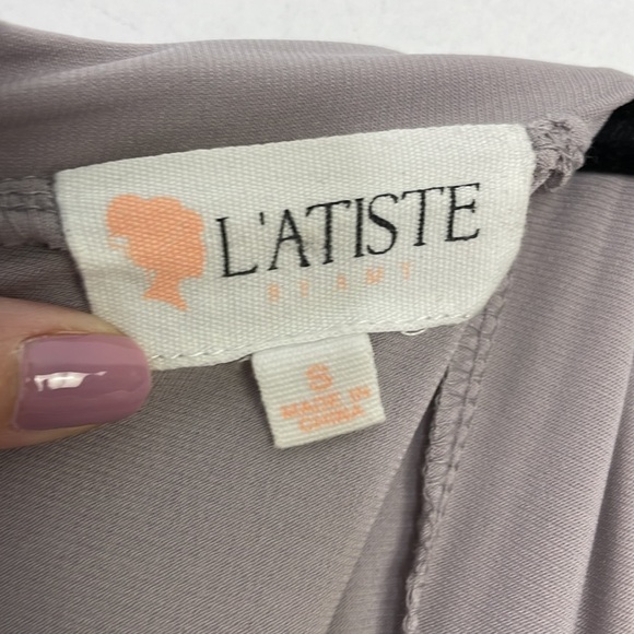 L’ATISTE By Amy Grey Pleated Tie Front Jumpsuit - Picture 13 of 14
